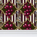 Peeking Berries Repeat Pattern Wallpaper