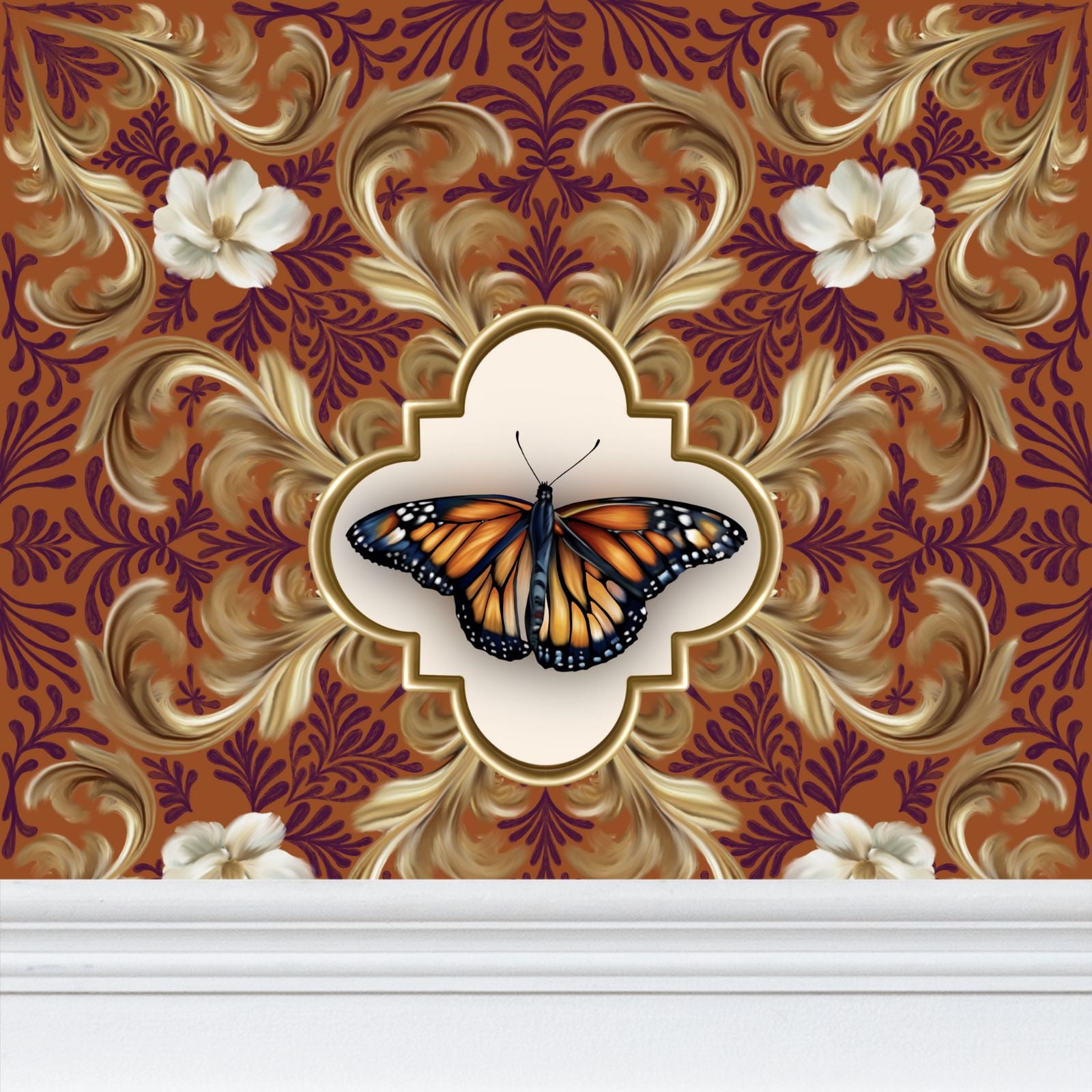 Farfalla Sanctuary Repeat Pattern Wallpaper