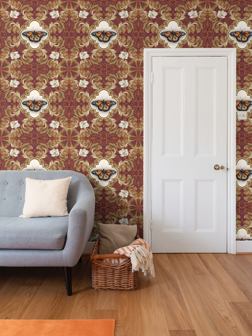 Farfalla Sanctuary Repeat Pattern Wallpaper