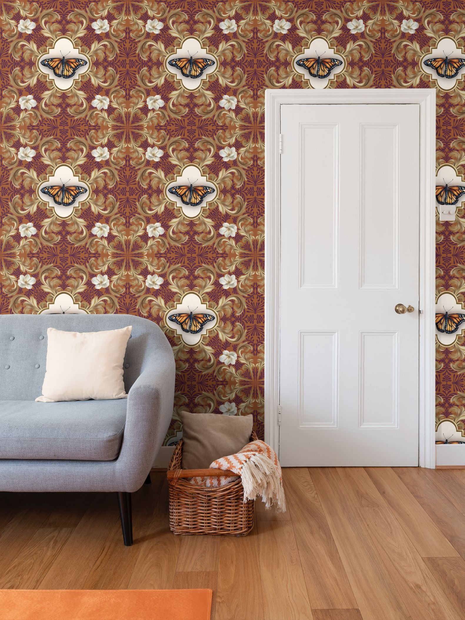 Farfalla Sanctuary Repeat Pattern Wallpaper