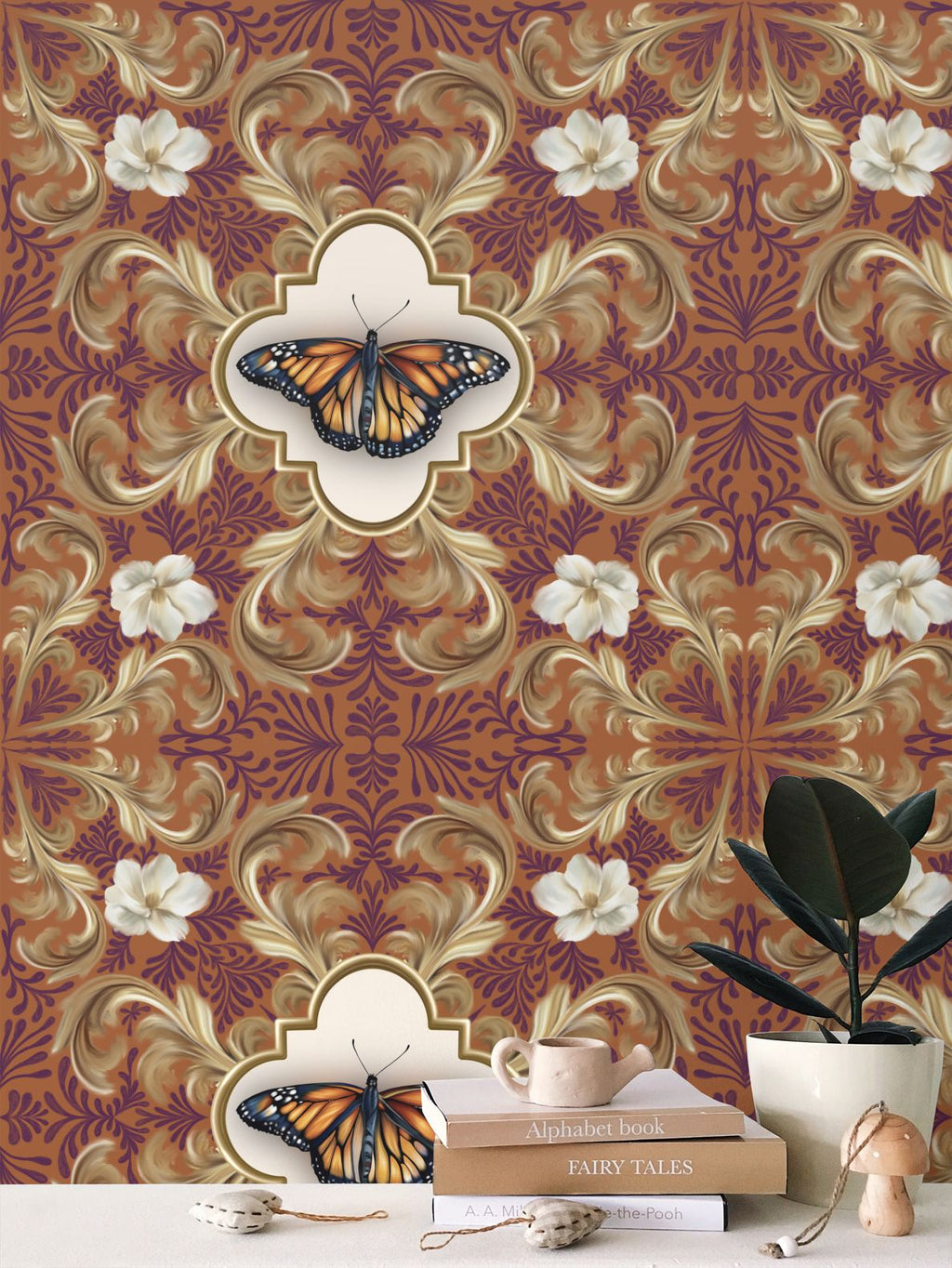 Farfalla Sanctuary Repeat Pattern Wallpaper
