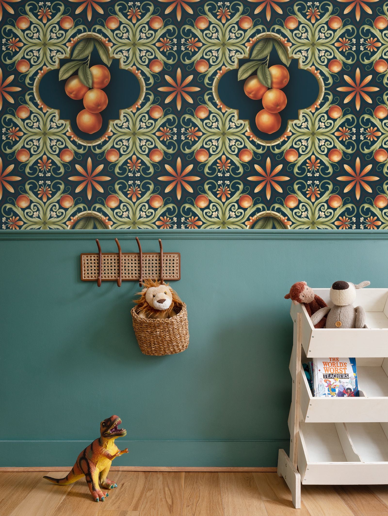 Tuscan Oranges Repeat Pattern Wallpaper