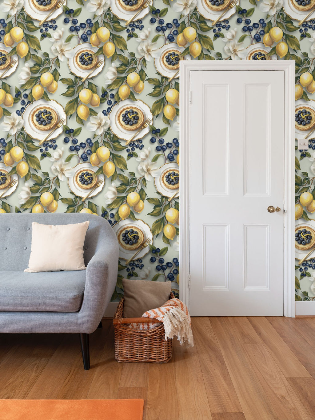 Tuscan Orange Repeat Pattern Wallpaper