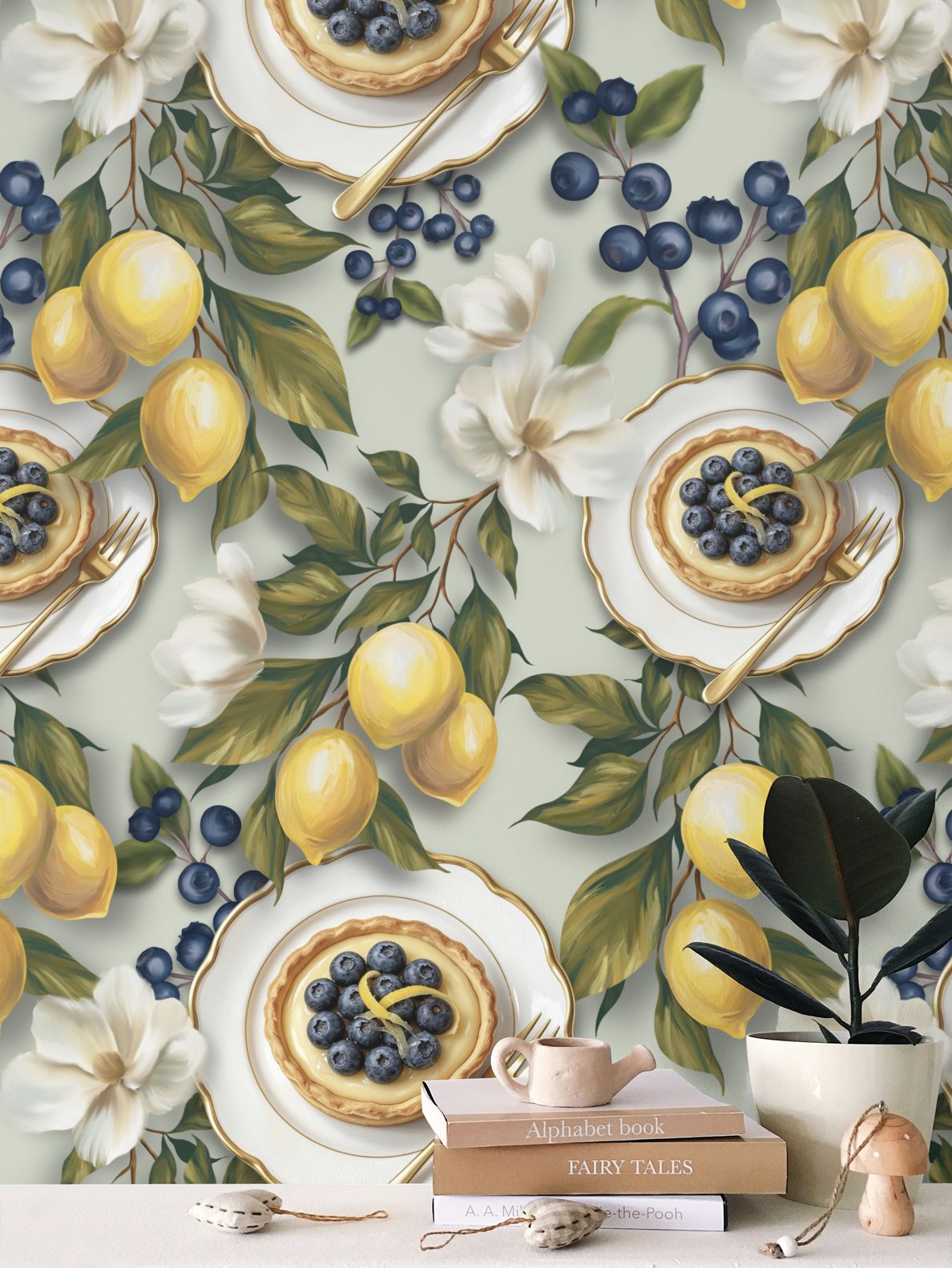 Tuscan Orange Repeat Pattern Wallpaper
