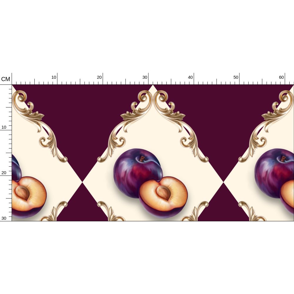 Fig & Berry Torta Repeat Pattern Wallpaper