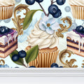 Crema Torta Repeat Pattern Wallpaper