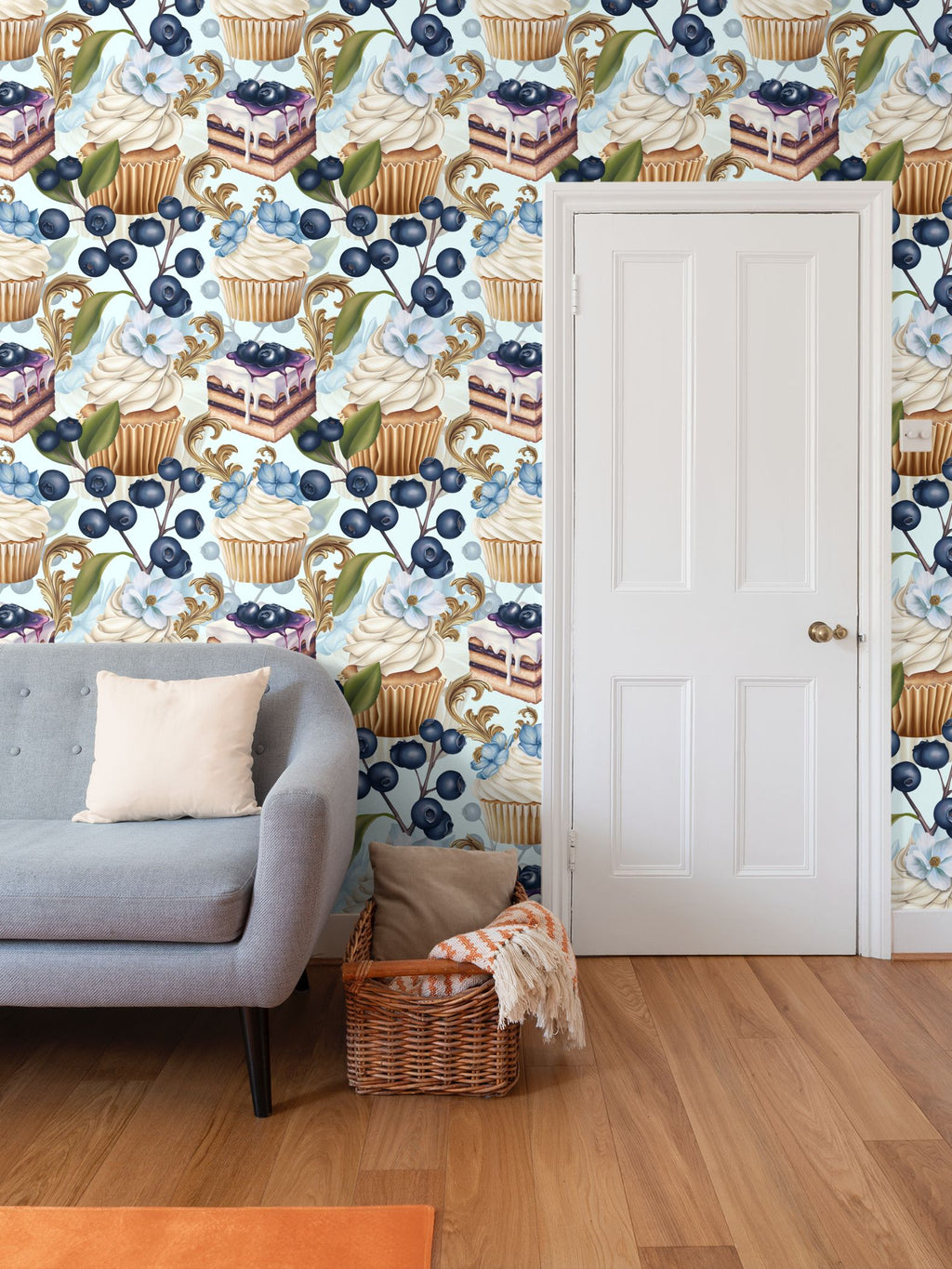 Crema Torta Repeat Pattern Wallpaper