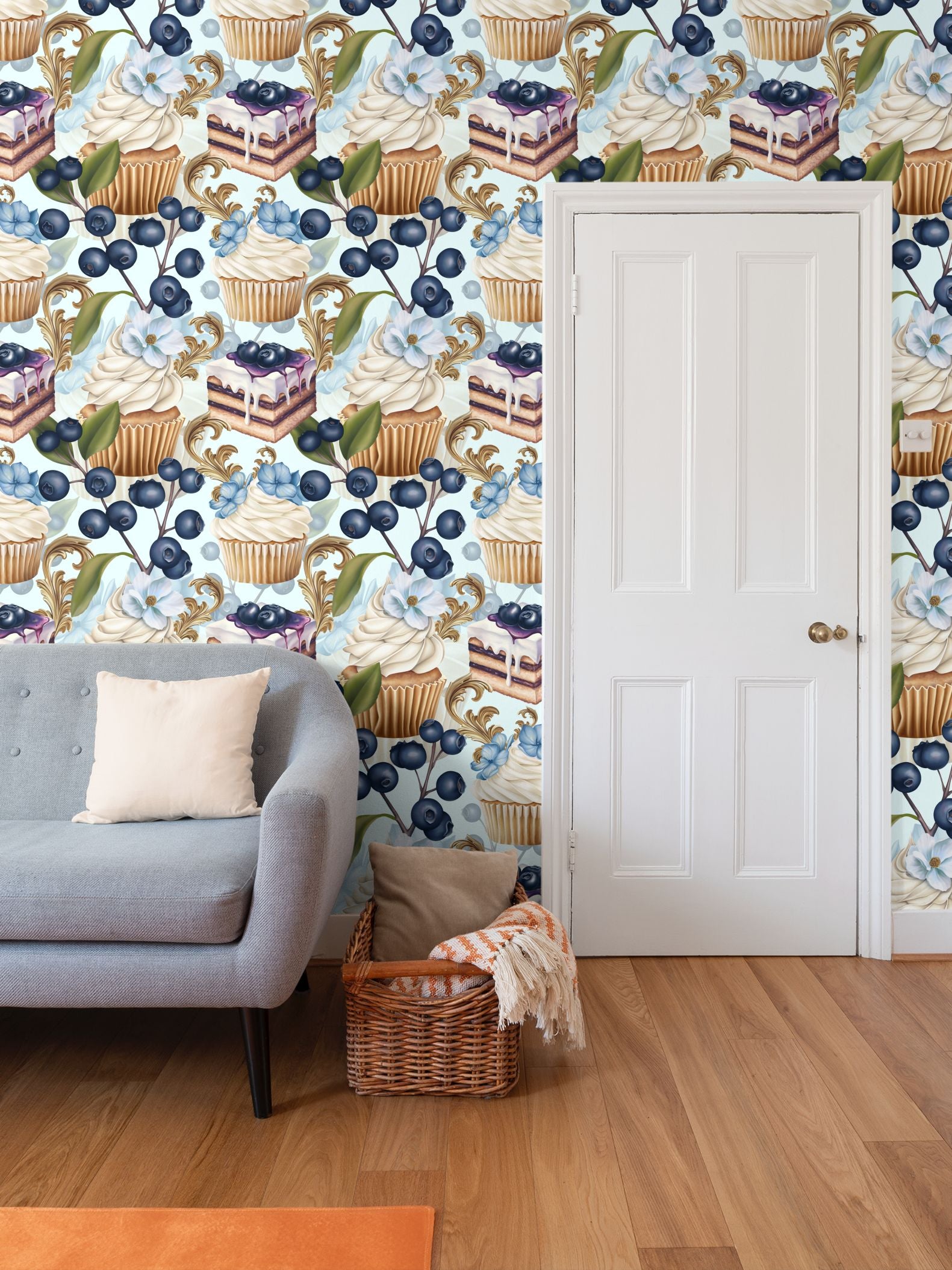 Crema Torta Repeat Pattern Wallpaper