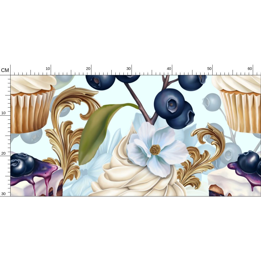 Crema Torta Repeat Pattern Wallpaper