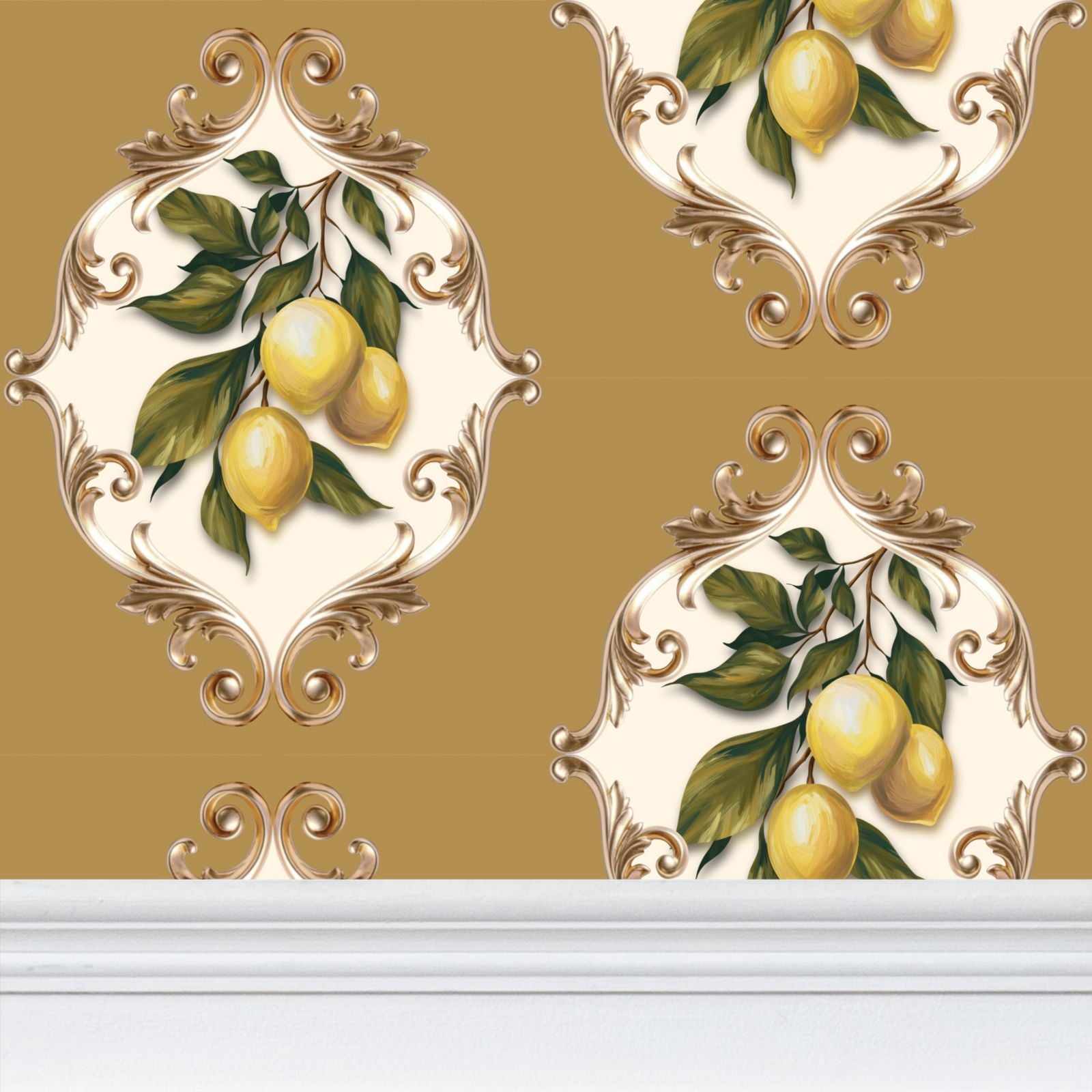 Buttercream Repeat Pattern Wallpaper