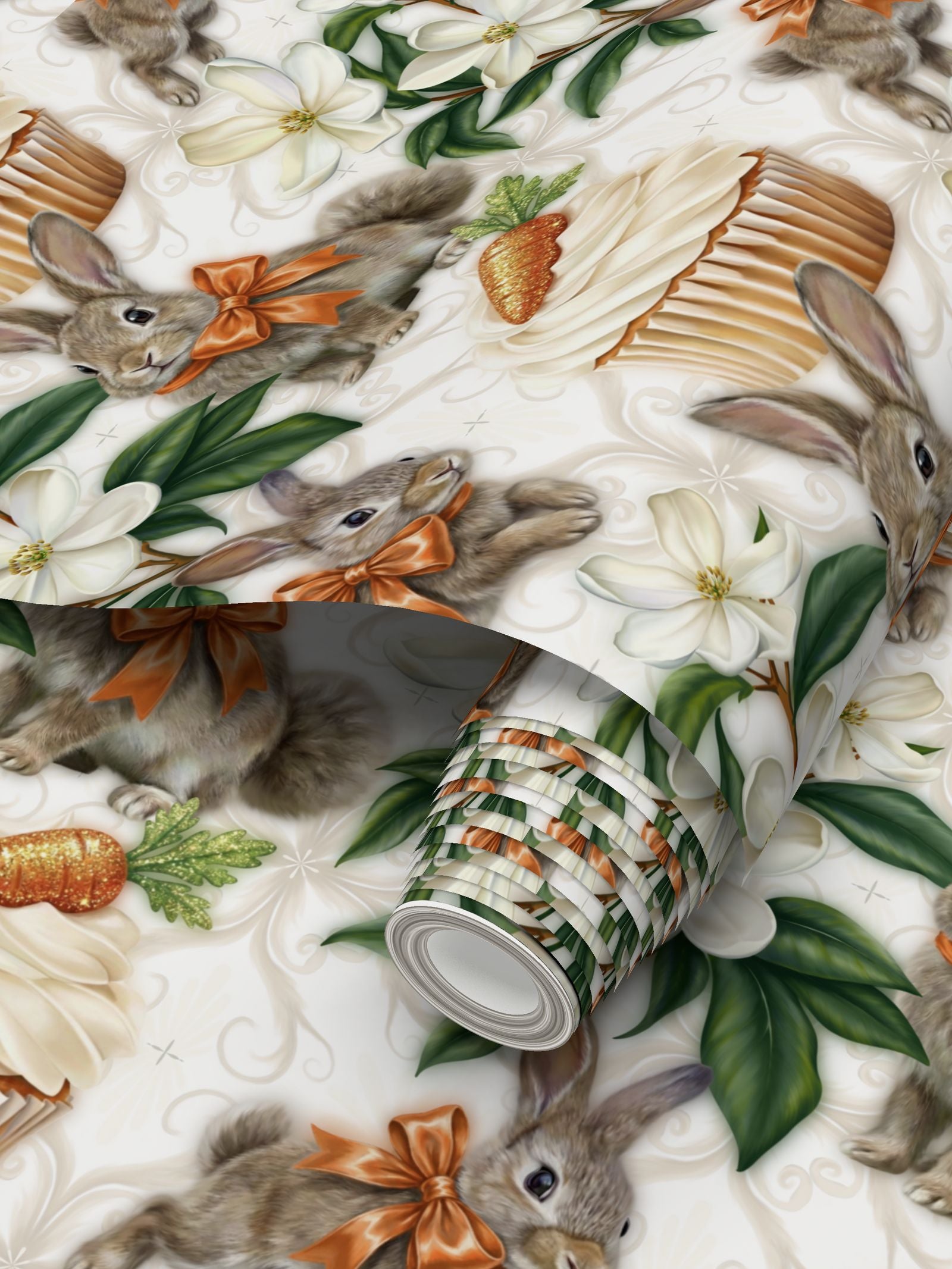 Pippin-Biscuits Carrot Cakes Repeat Pattern Wallpaper