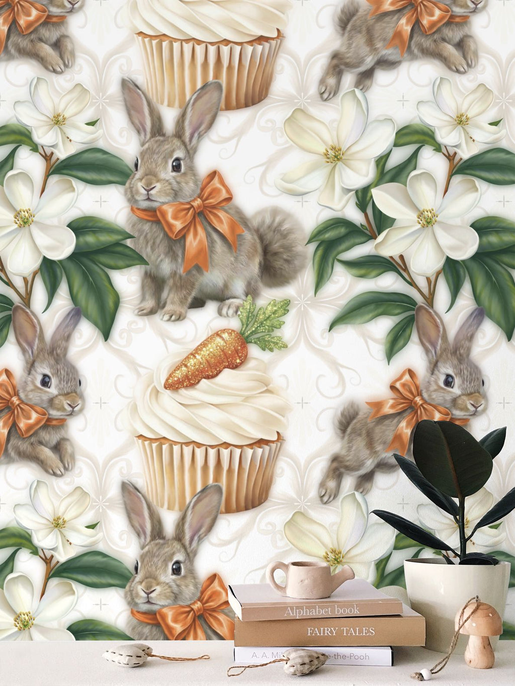 Pippin-Biscuits Carrot Cakes Repeat Pattern Wallpaper