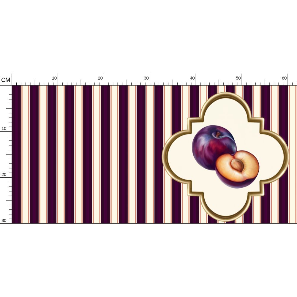 Bunny’s Plums Repeat Pattern Wallpaper
