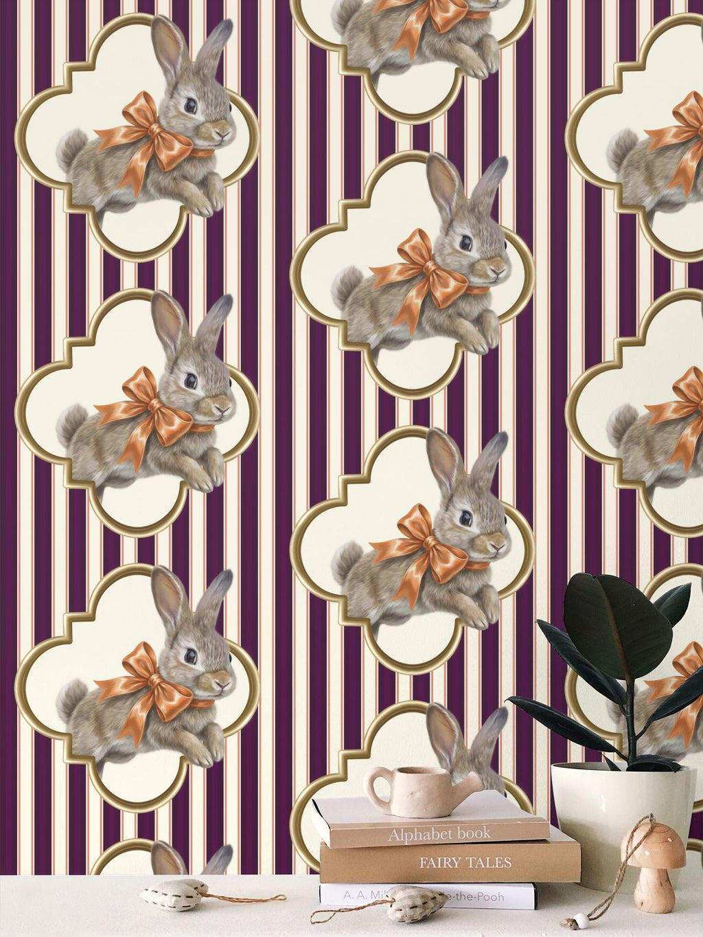 Pippin-Biscuit Repeat Pattern Wallpaper
