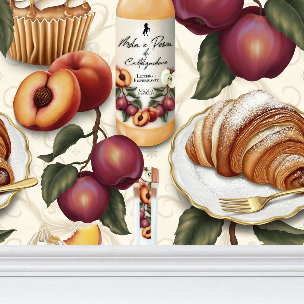 Mela & Pesca Repeat Pattern Wallpaper