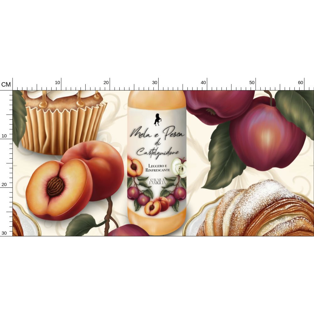 Mela & Pesca Repeat Pattern Wallpaper