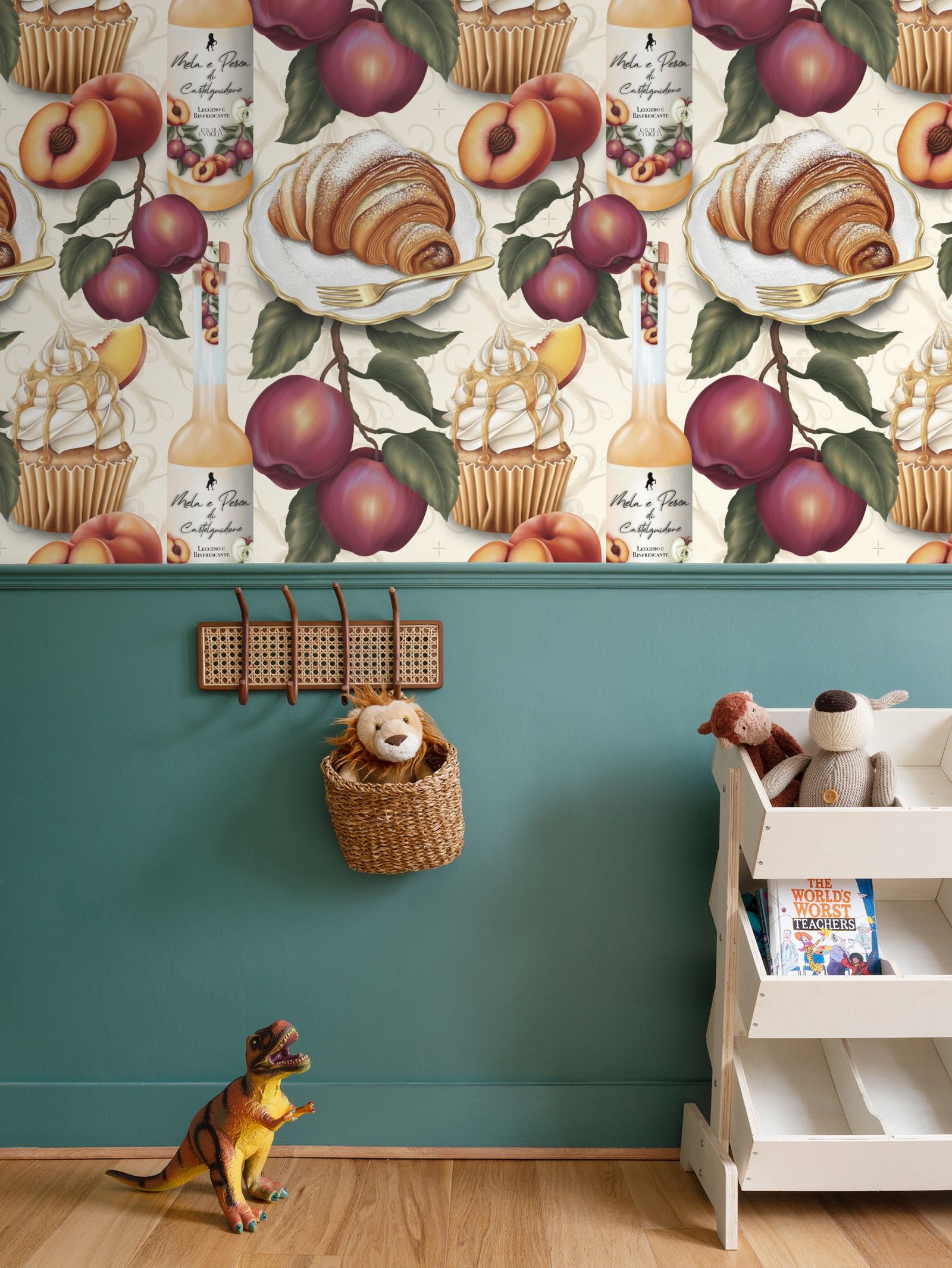 Mela & Pesca Repeat Pattern Wallpaper