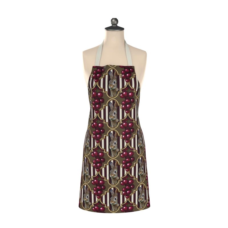 Peeking Hares Cranberries Apron