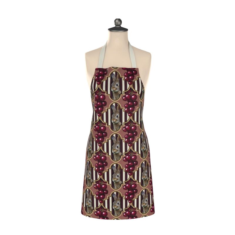 Peeking Hares Cranberries Apron