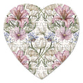 Flowers in Bloom Heart Jigsaw