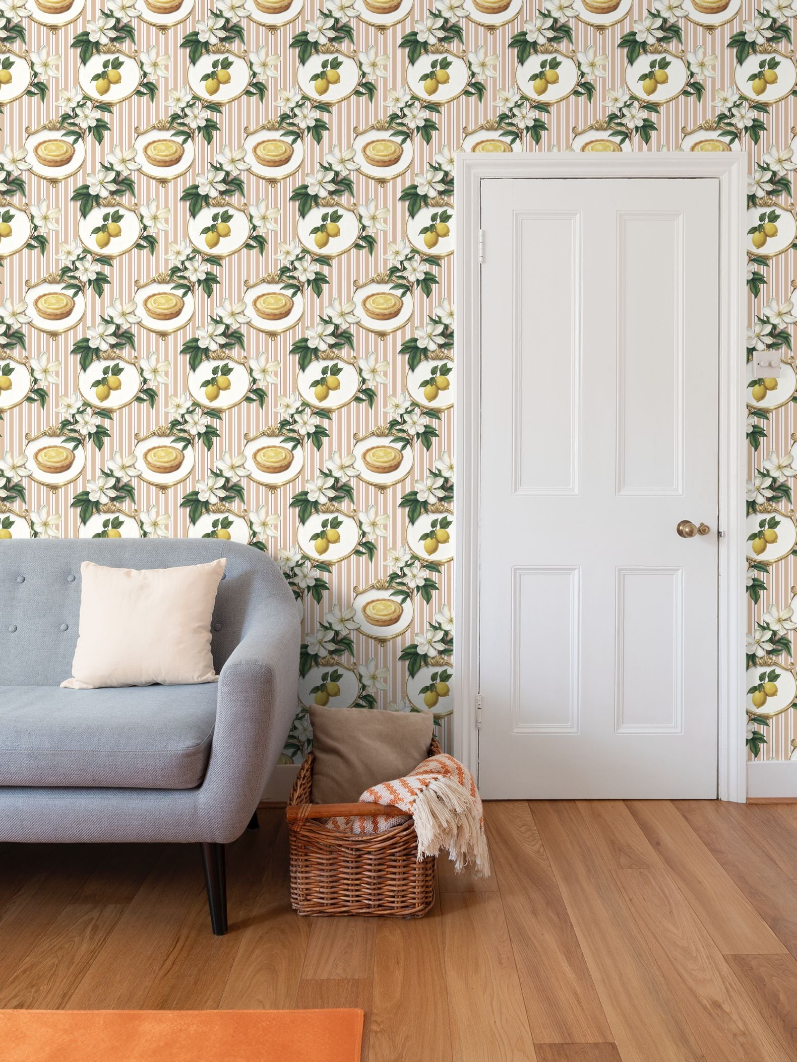 Lemon Meringue Repeat Pattern Wallpaper