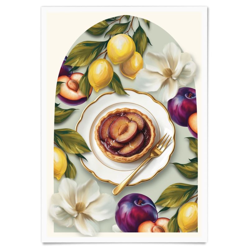 Plum Torta Paper Posters