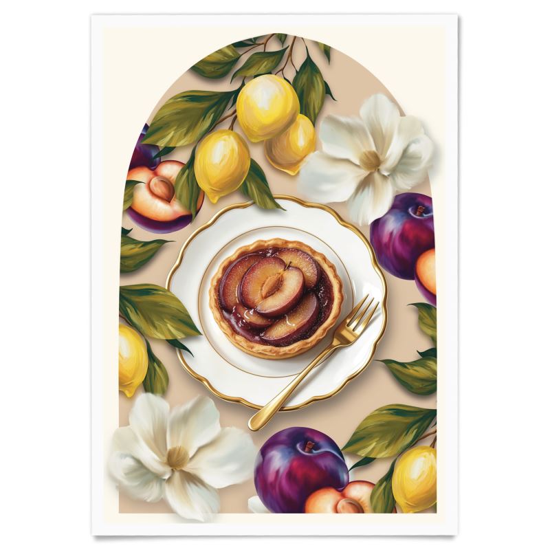 Plum Torta Paper Posters