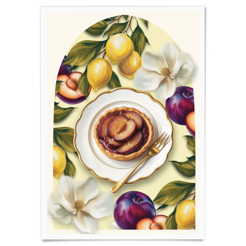 Plum Torta Paper Posters