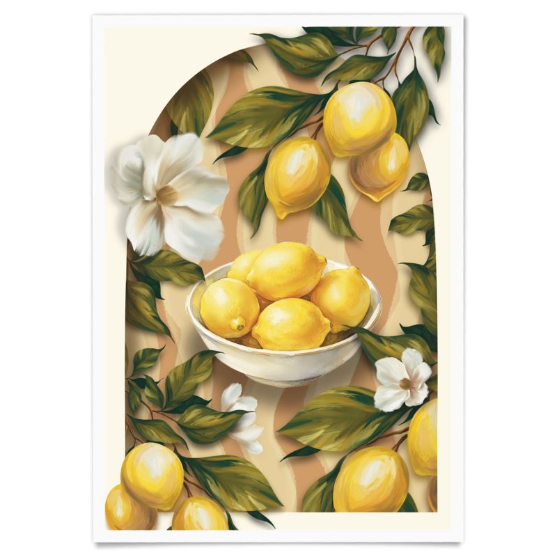 Lemon Bowl Paper Posters