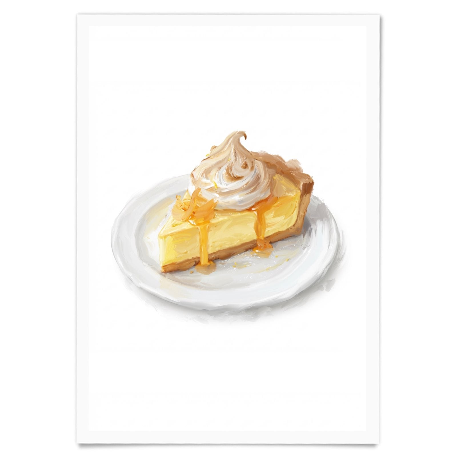 Lemon Meringue Slice Paper Posters
