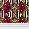 Peeking Hare Repeat Pattern Wallpaper