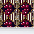 Peeking Hare Repeat Pattern Wallpaper