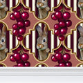 Peeking Hare Repeat Pattern Wallpaper