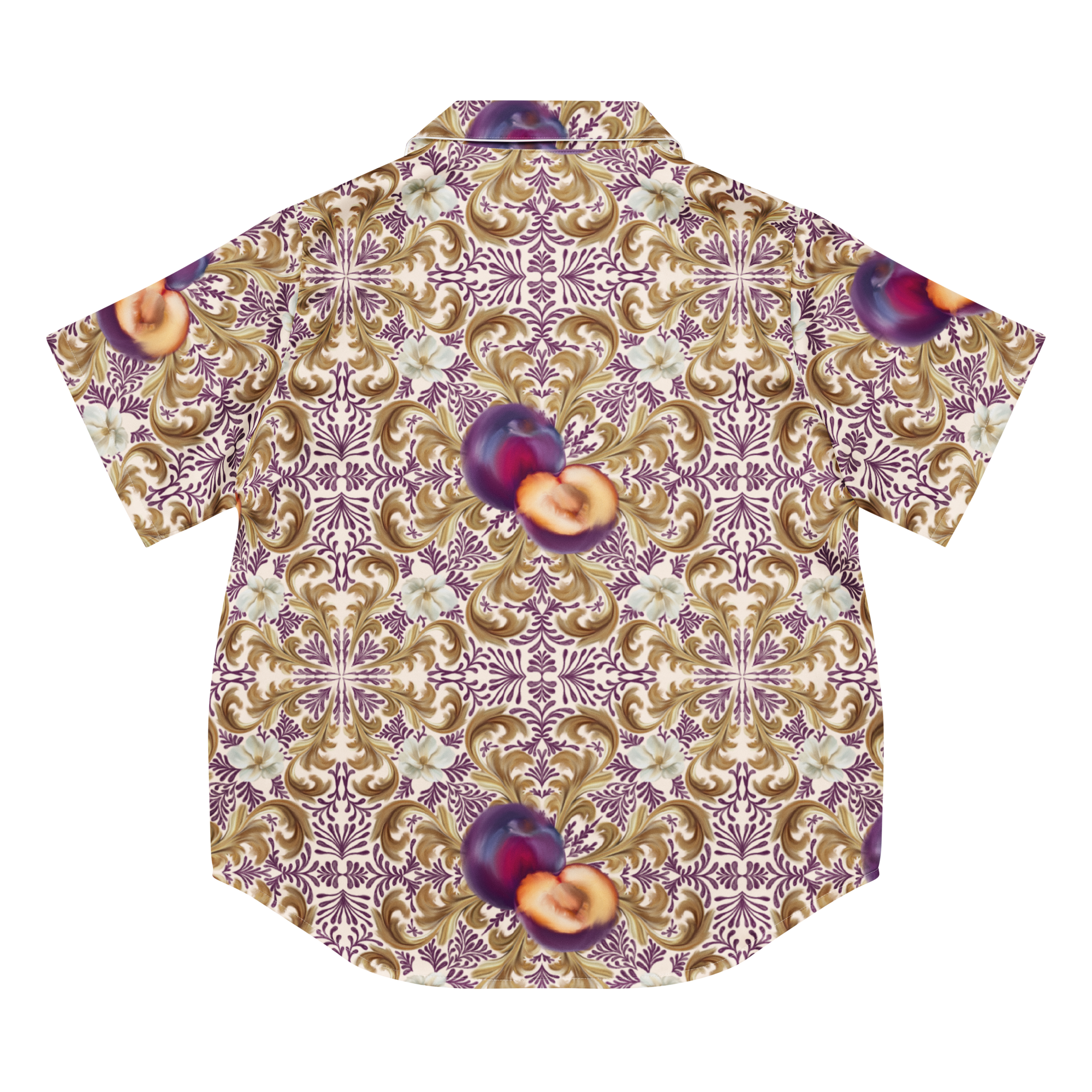 Plum Delight All-over print women’s short sleeve pyjama top